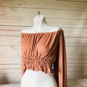 Off the shoulder crop top